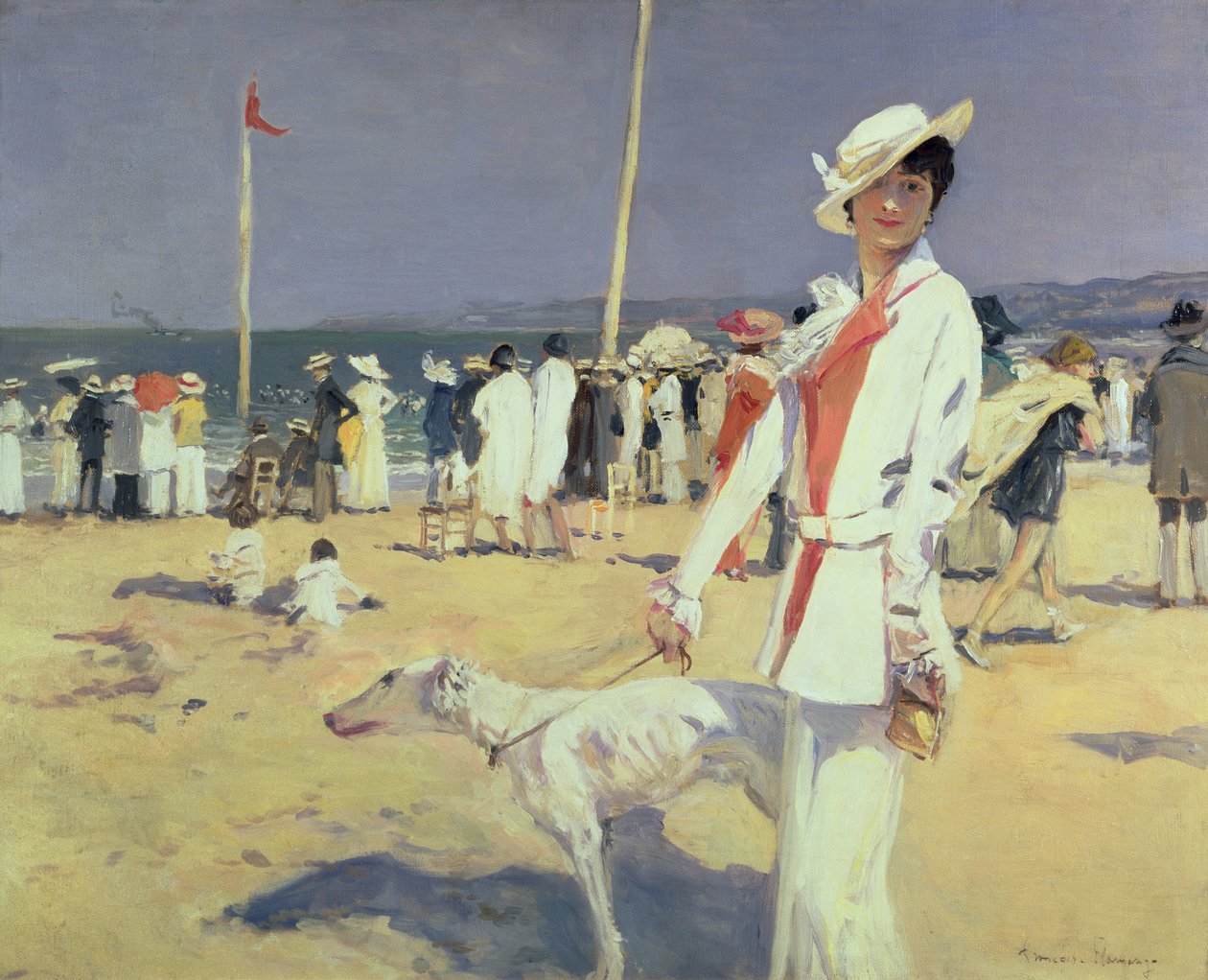 Kvinne ved havet av Francois Flameng