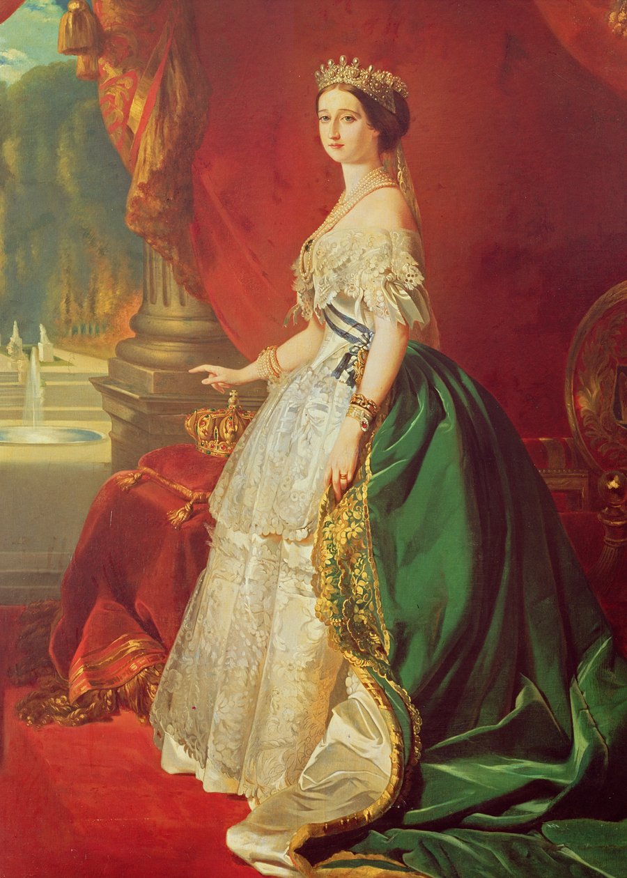 Keiserinne Eugenie (1826-1920) etter et portrett av Francois Xavier Winterhalter (1806-73) av Francois Gabriel Guillaume Lepaulle