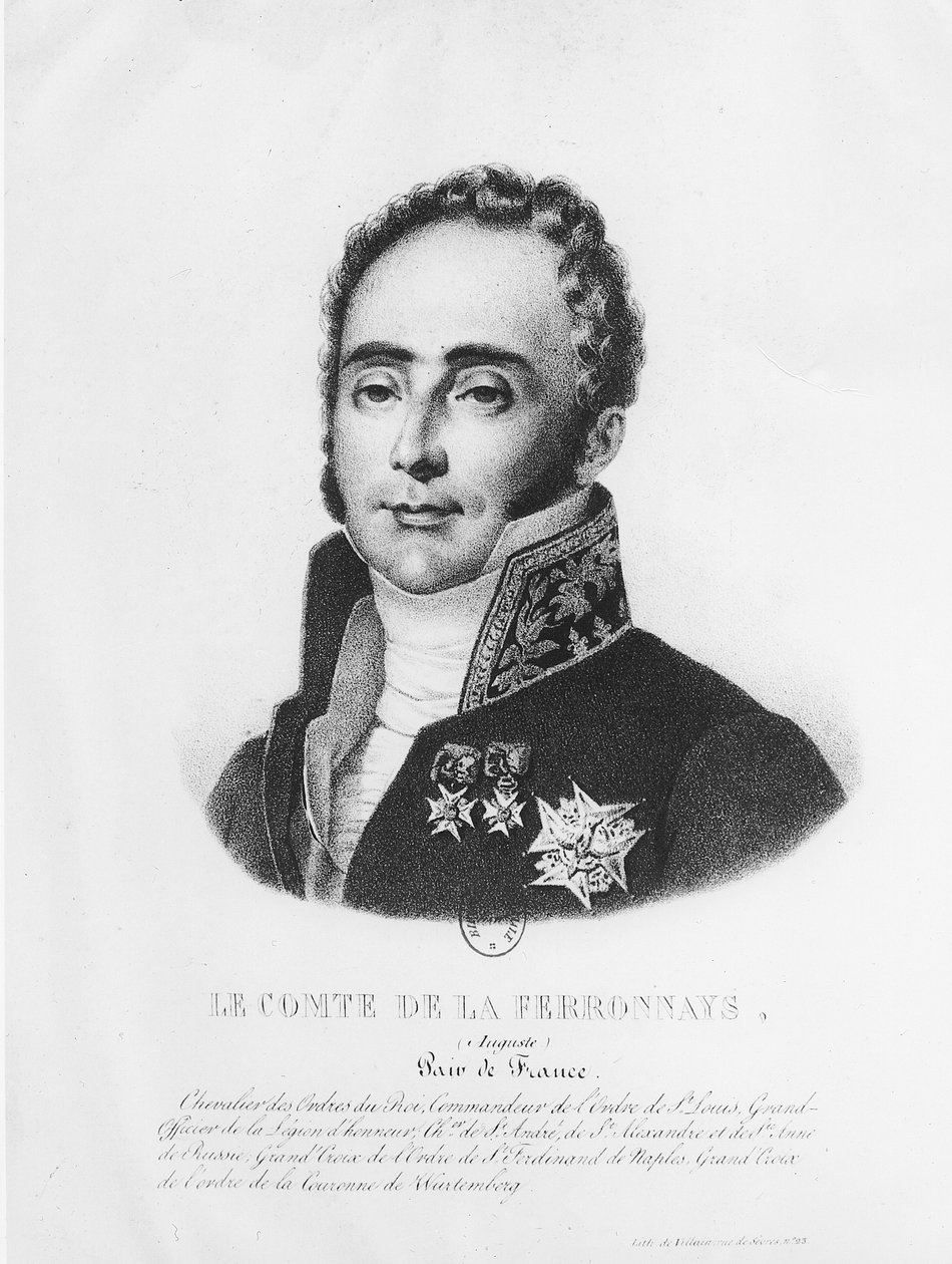 Grev Auguste de la Ferronays (1777-1842) av Francois Le Villain