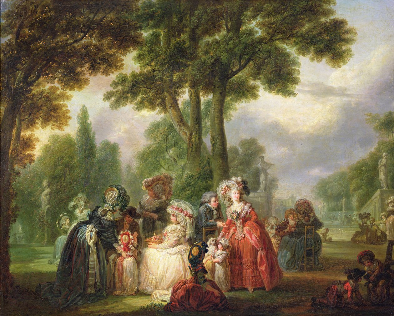 Et møte i parken av Francois Louis Joseph Watteau