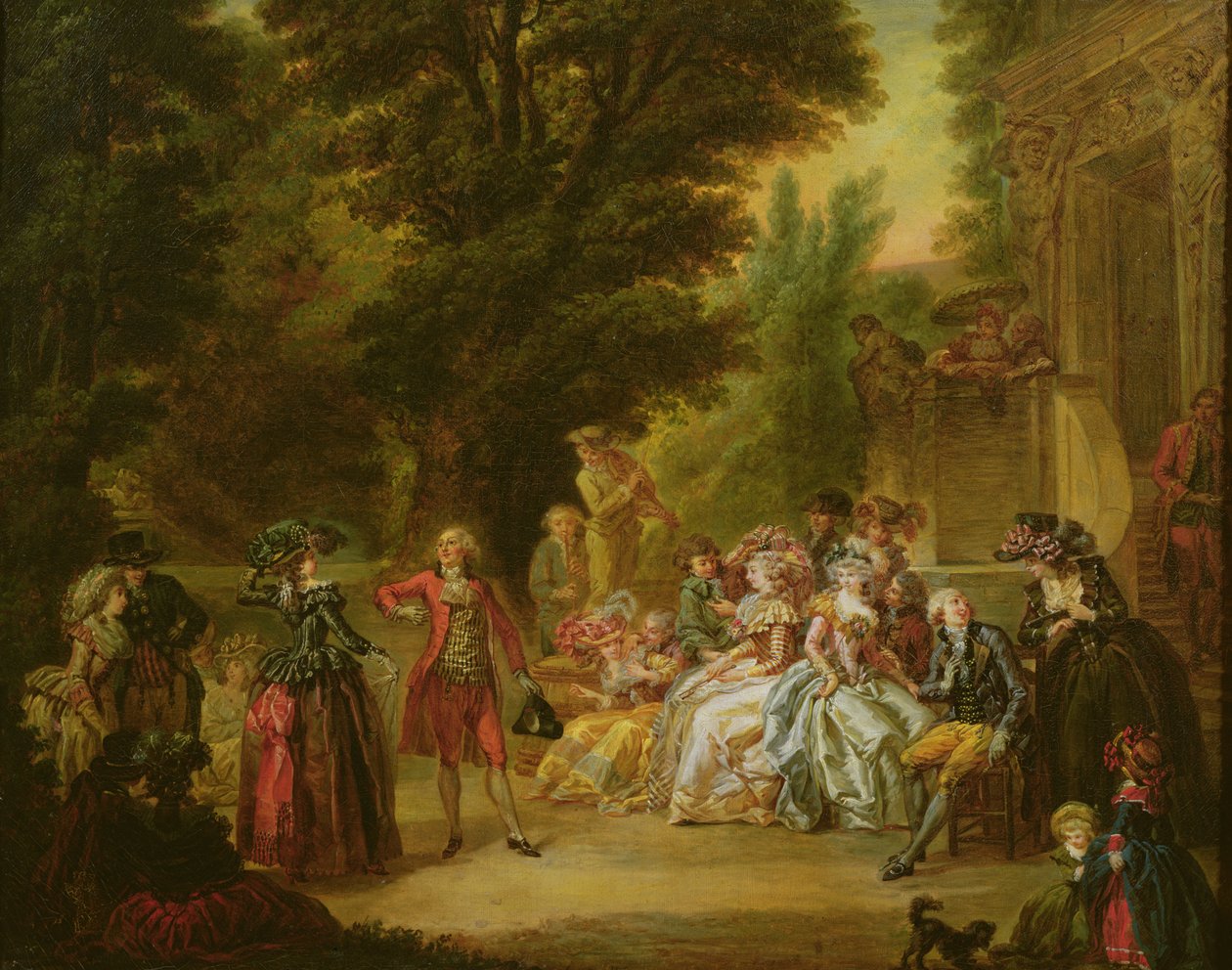 Menuetten under eiketreet, 1787 av Francois Louis Joseph Watteau