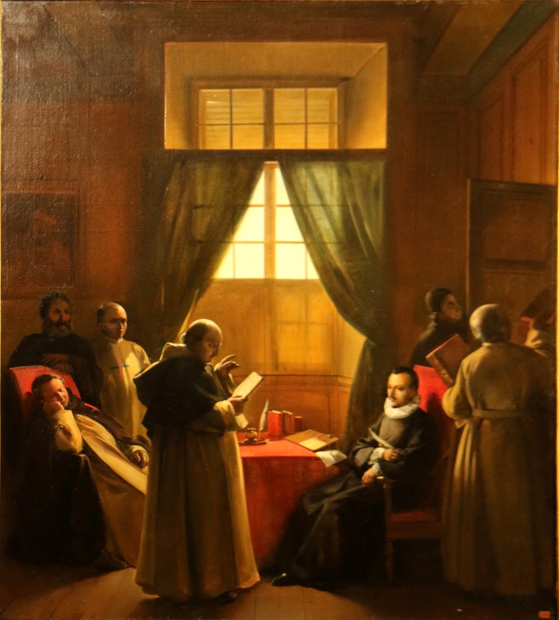 Scene i et kloster av trinitariske fedre av Francois Marius Granet