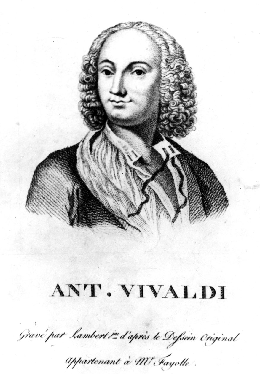 Antonio Vivaldi, ca. 1830 av Francois Morellon la Cave