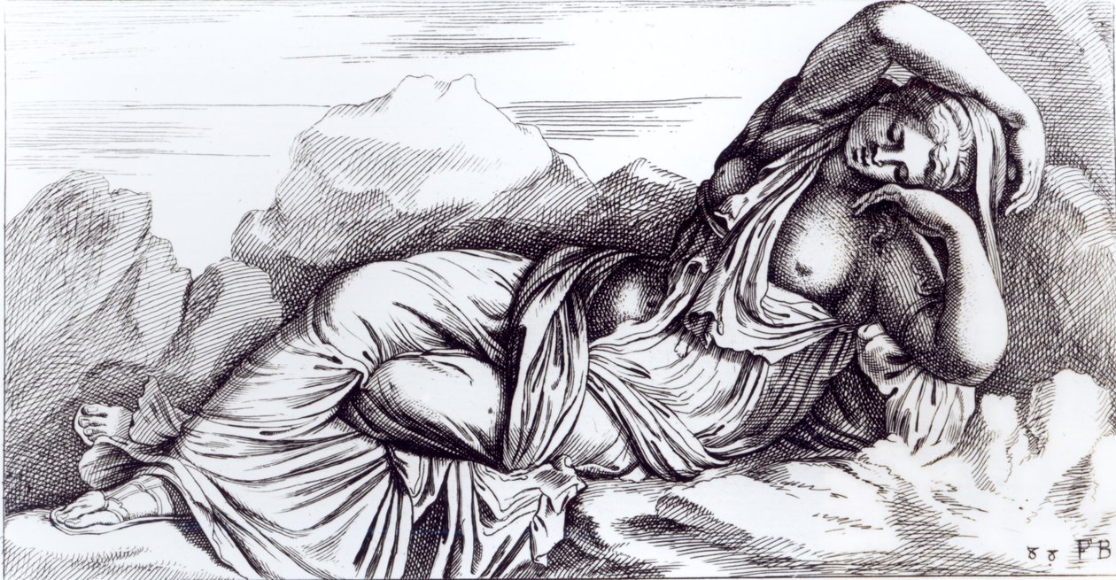 Cleopatra ført til Roma i Triumf av Augustus, ca. 1653 av Francois Perrier