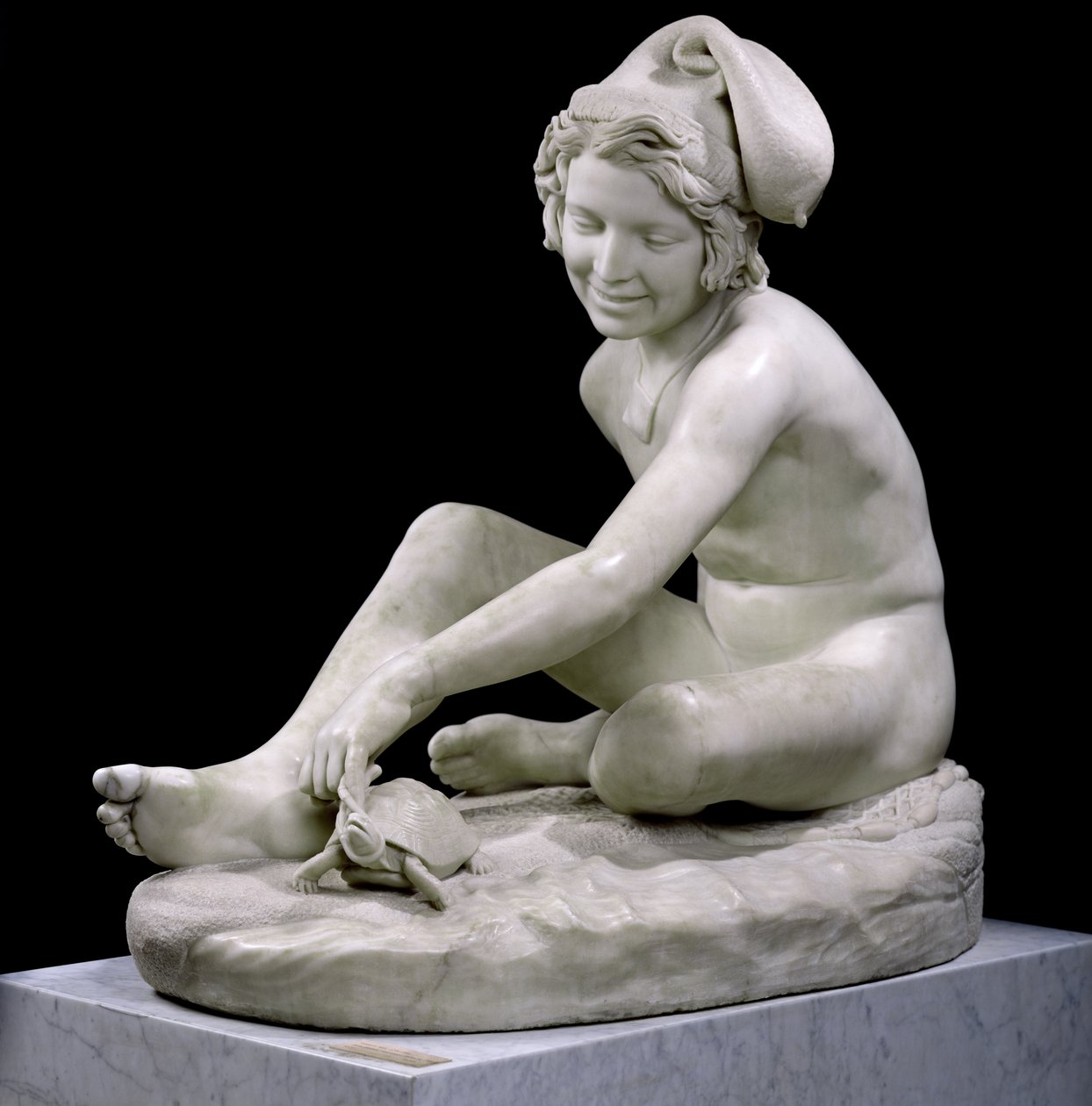 The Napolitan Fisher, 1833 (marmor) av Francois Rude