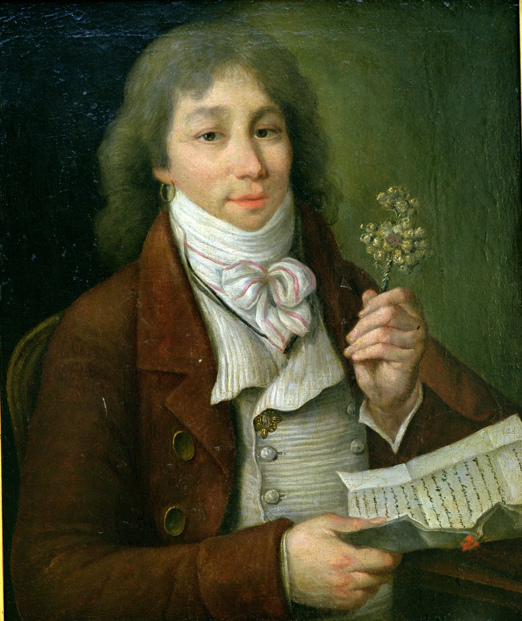 Portrett av Fabre dEglantine (1750-94) med sin gylne eglantine av Francois Thomire