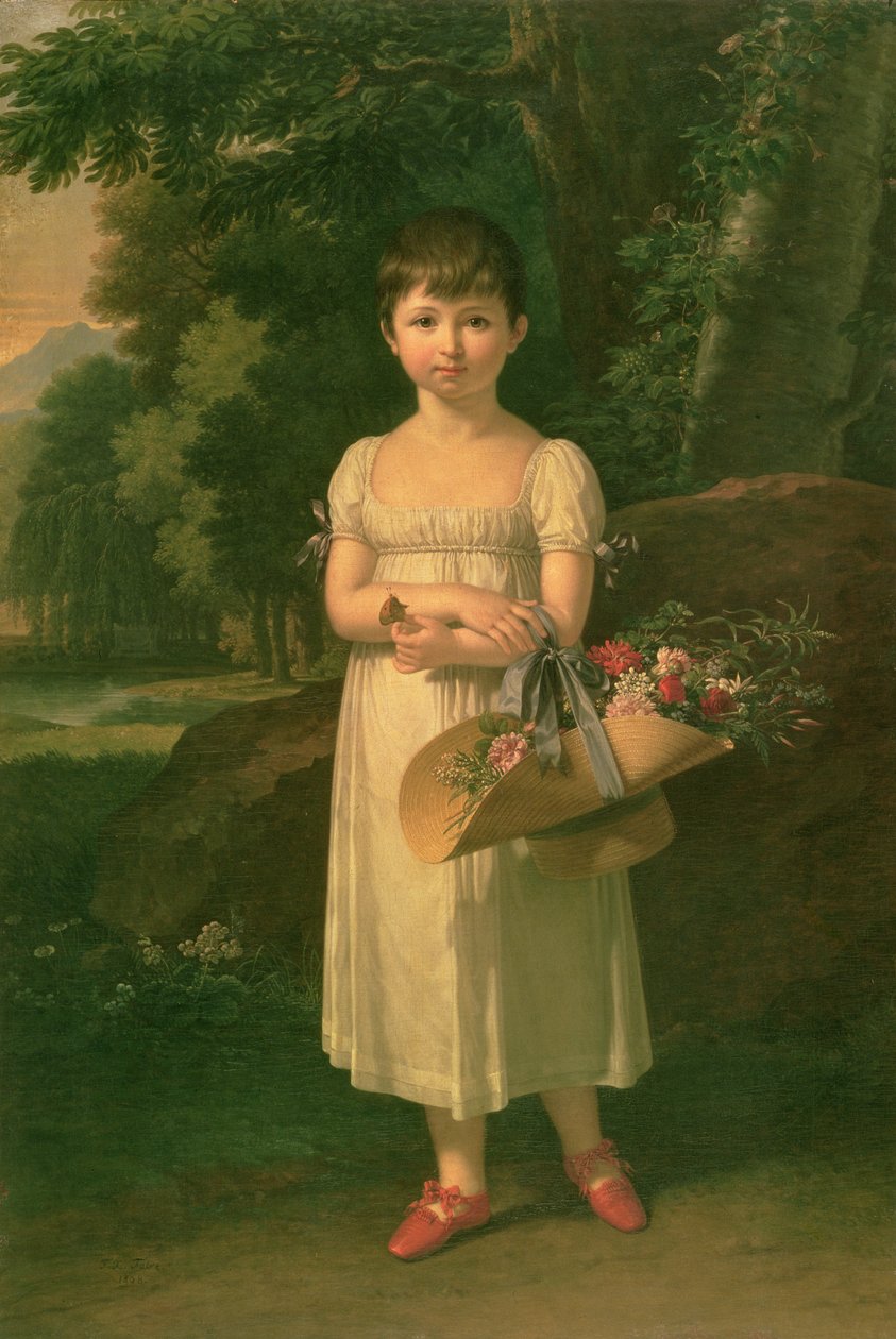 Portrett av Amelia Oginski, 1808 av Francois Xavier Fabre