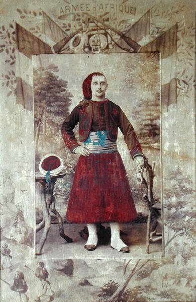 Zouave, ca. 1870 (farge litho) av Francois Hippolyte Lalaisse