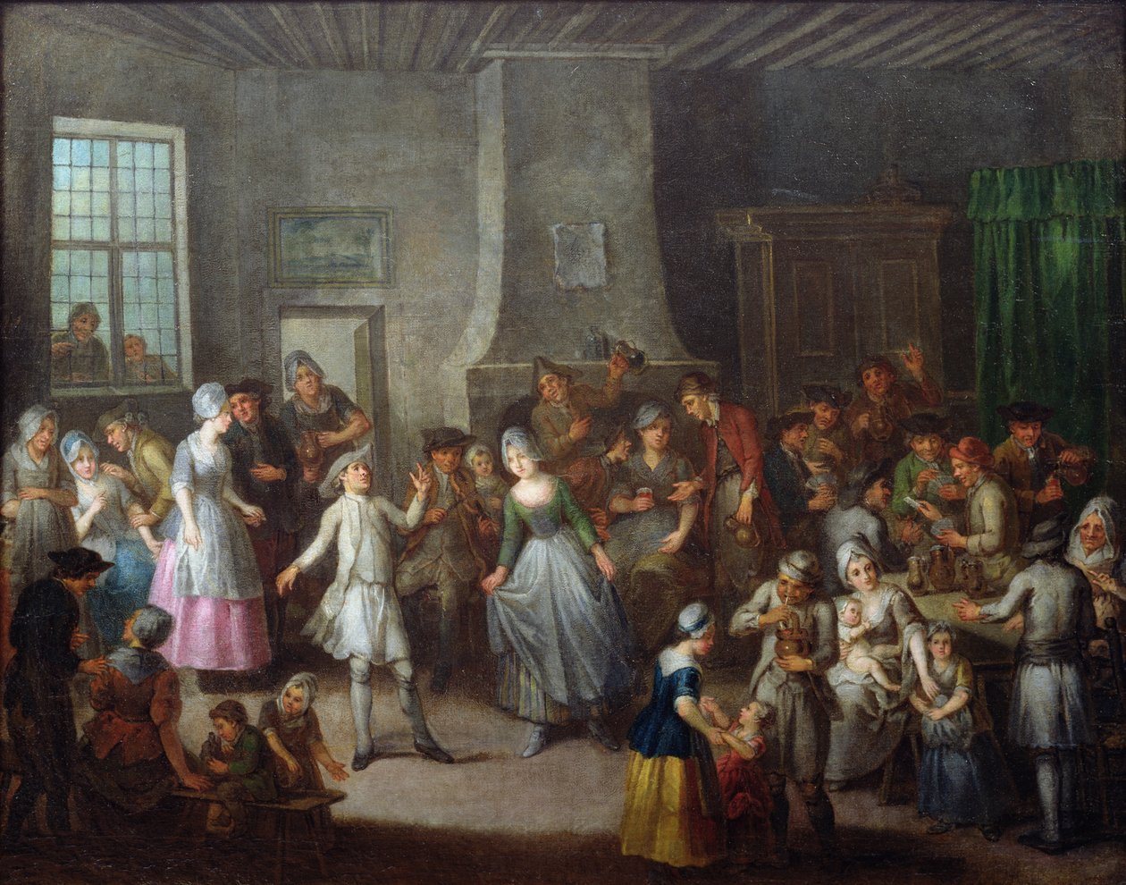 Interiøret i en taverna av Francois Aubert