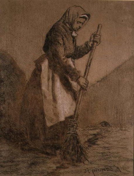 Kvinne feiing av François Bonvin