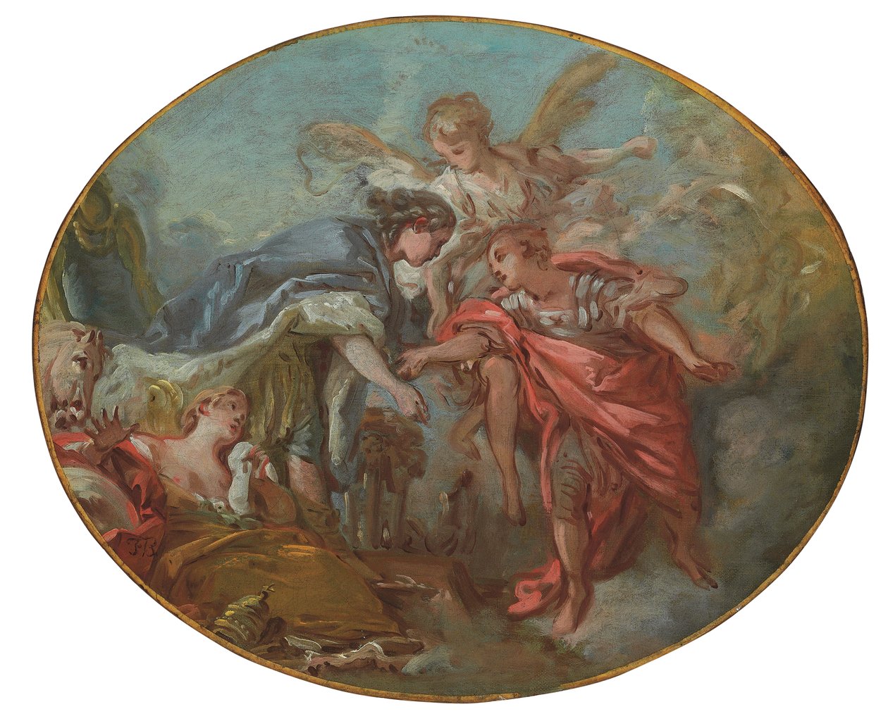 En allegori (olje på lerret) av François Boucher