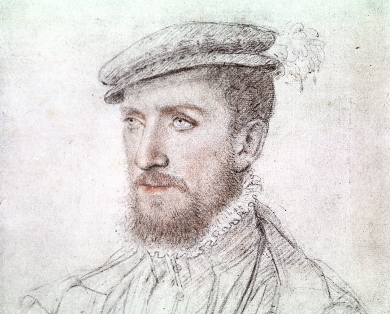 Gaspard de Coligny (1519-1572) (tegning) av François Clouet