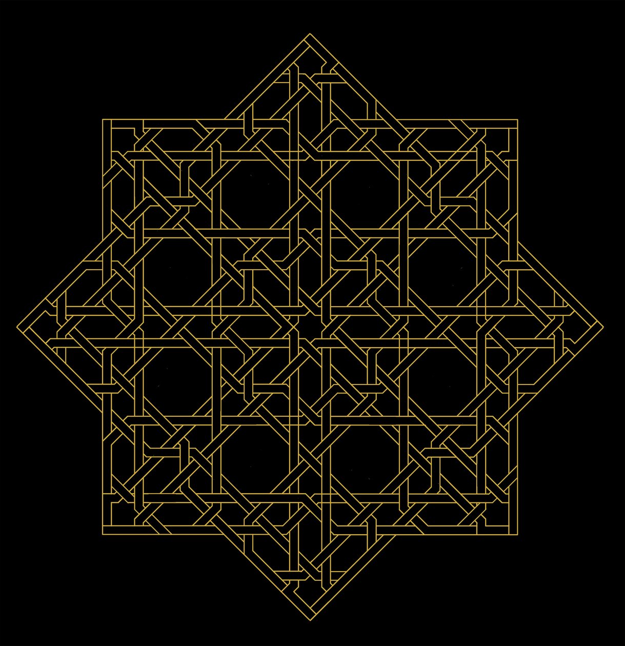 Maze, 2016, (skjermtrykk på papir) av Francois Domain