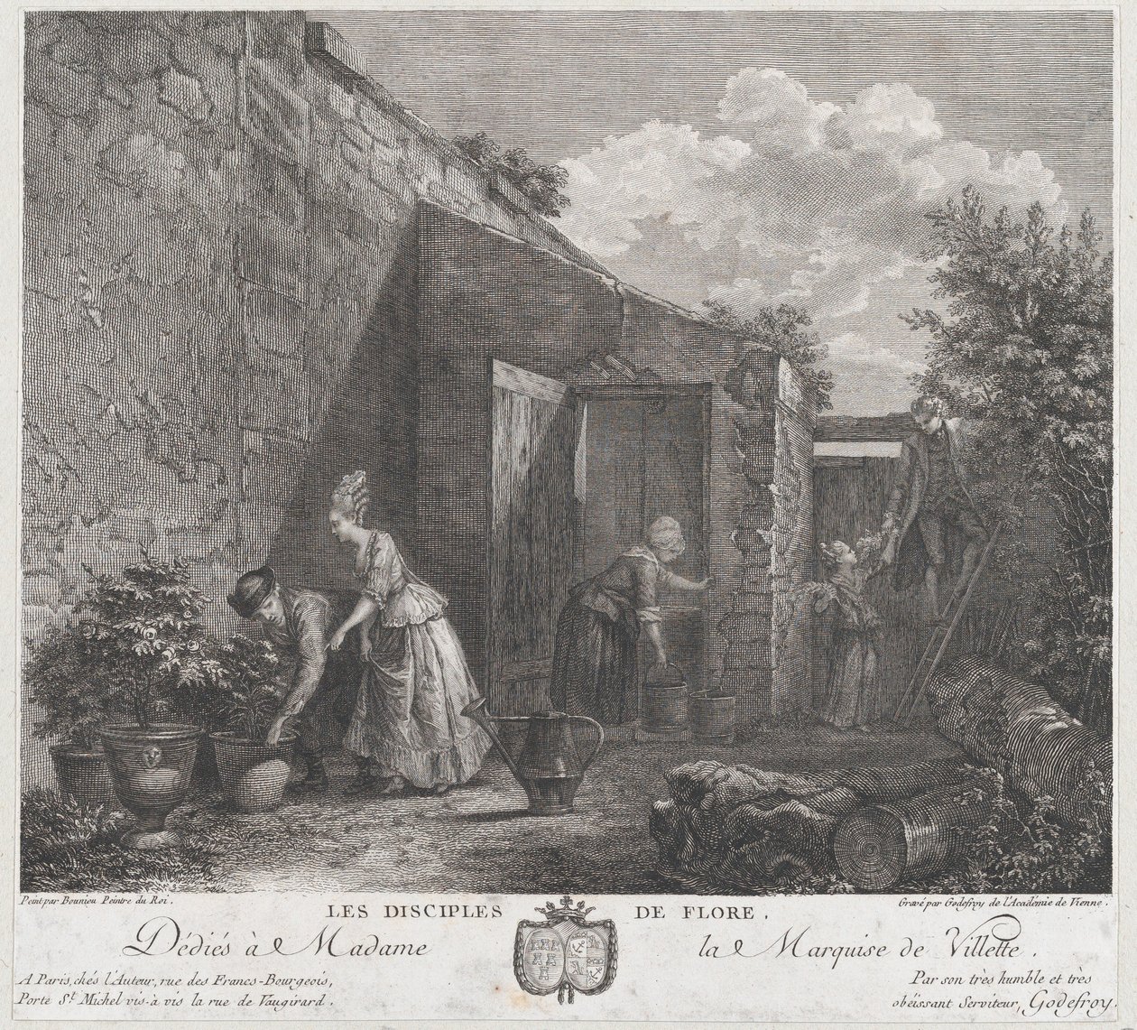 The Disciples of Flora, 1778. norvegian av Francois Godefroy