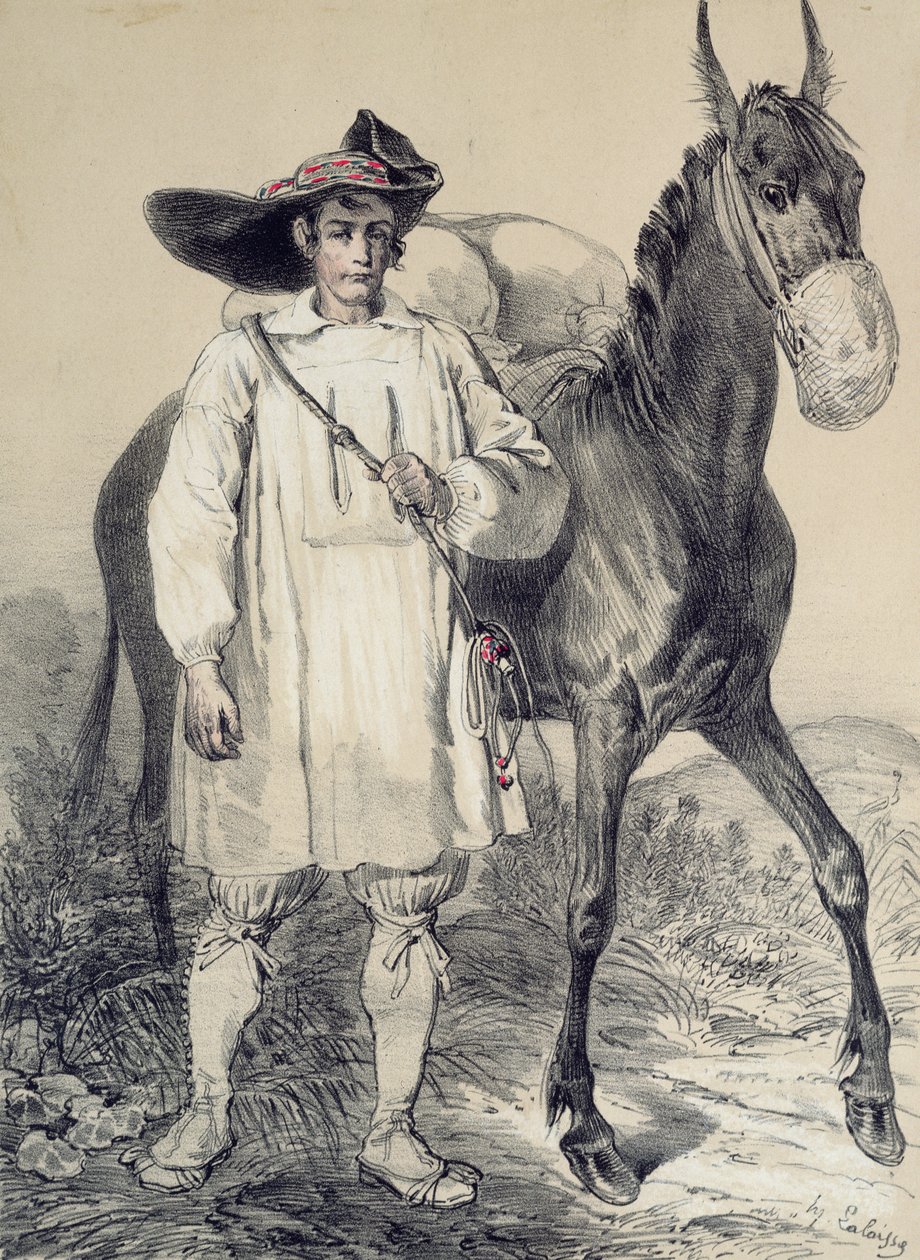 Saltarbeider fra Batz av Francois Hippolyte Lalaisse