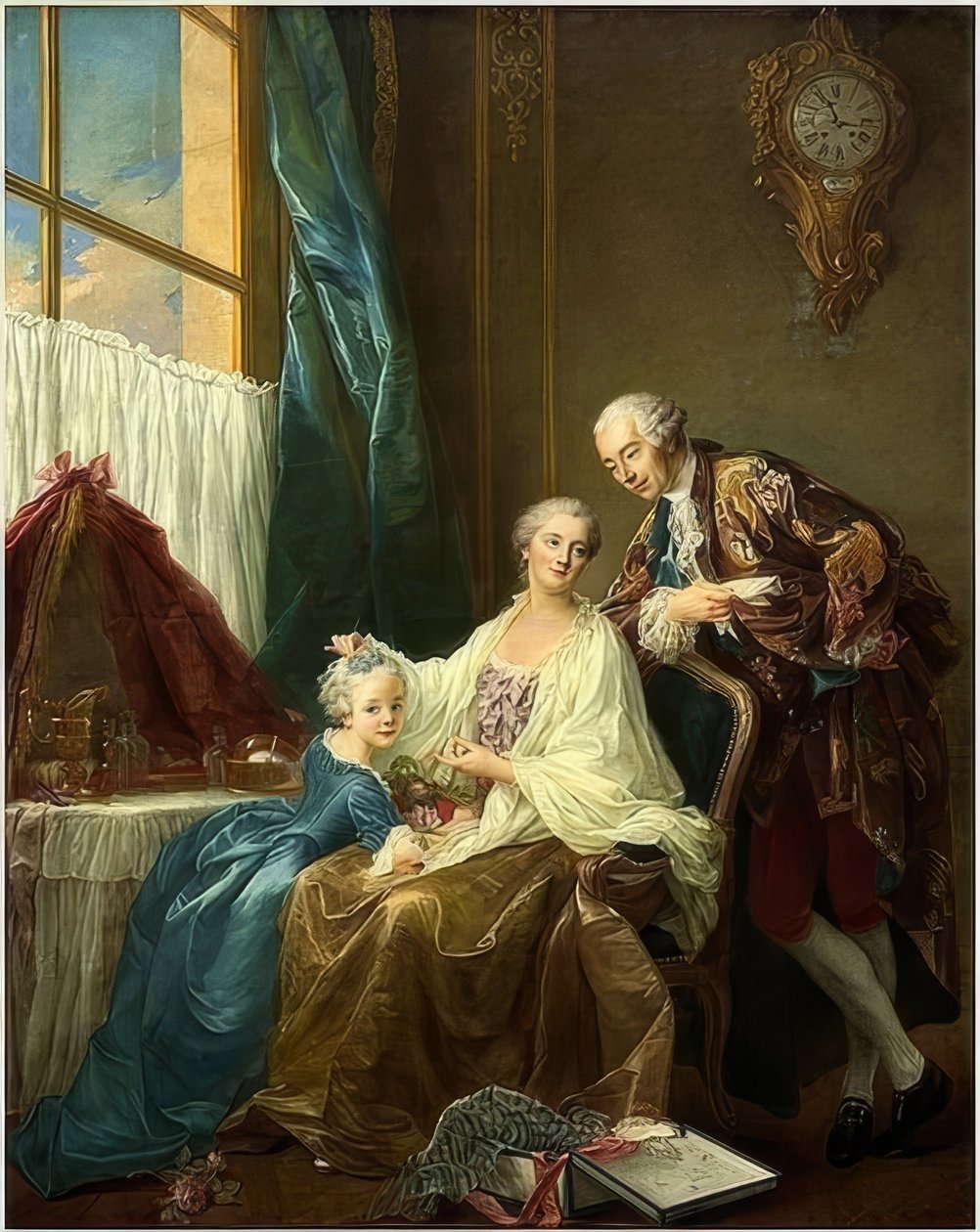 Familie portrett. 1756 av Francois Hubert Drouais