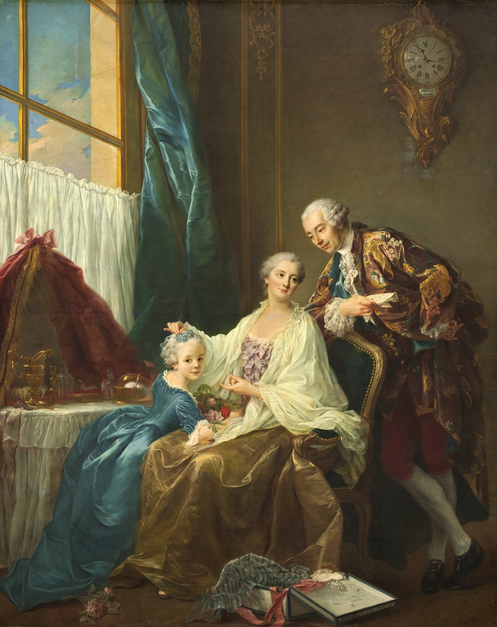 Familie portrett av Francois Hubert Drouais