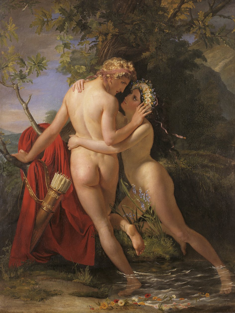 Nymfen Salmacis og Hermafroditus av François Joseph Navez