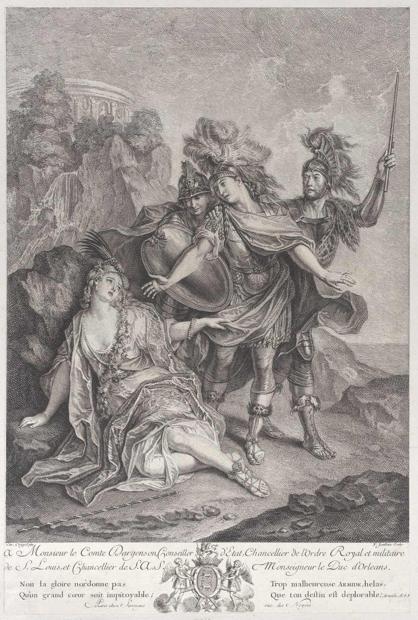 Rinaldo forlot Armida, 1720-62. av Francois Joullain