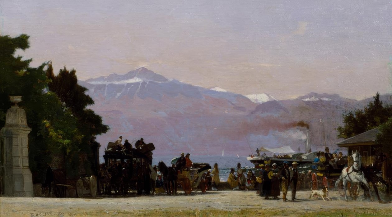 En Ouchy av Francois Louis David Bocion