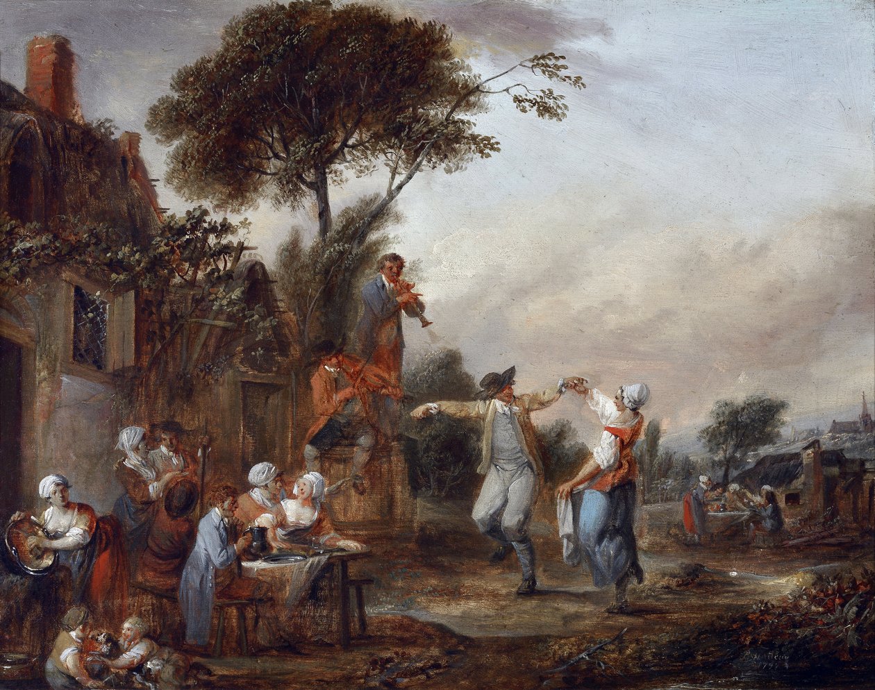 Landsbyfest (maleri) av Francois Louis Joseph Watteau