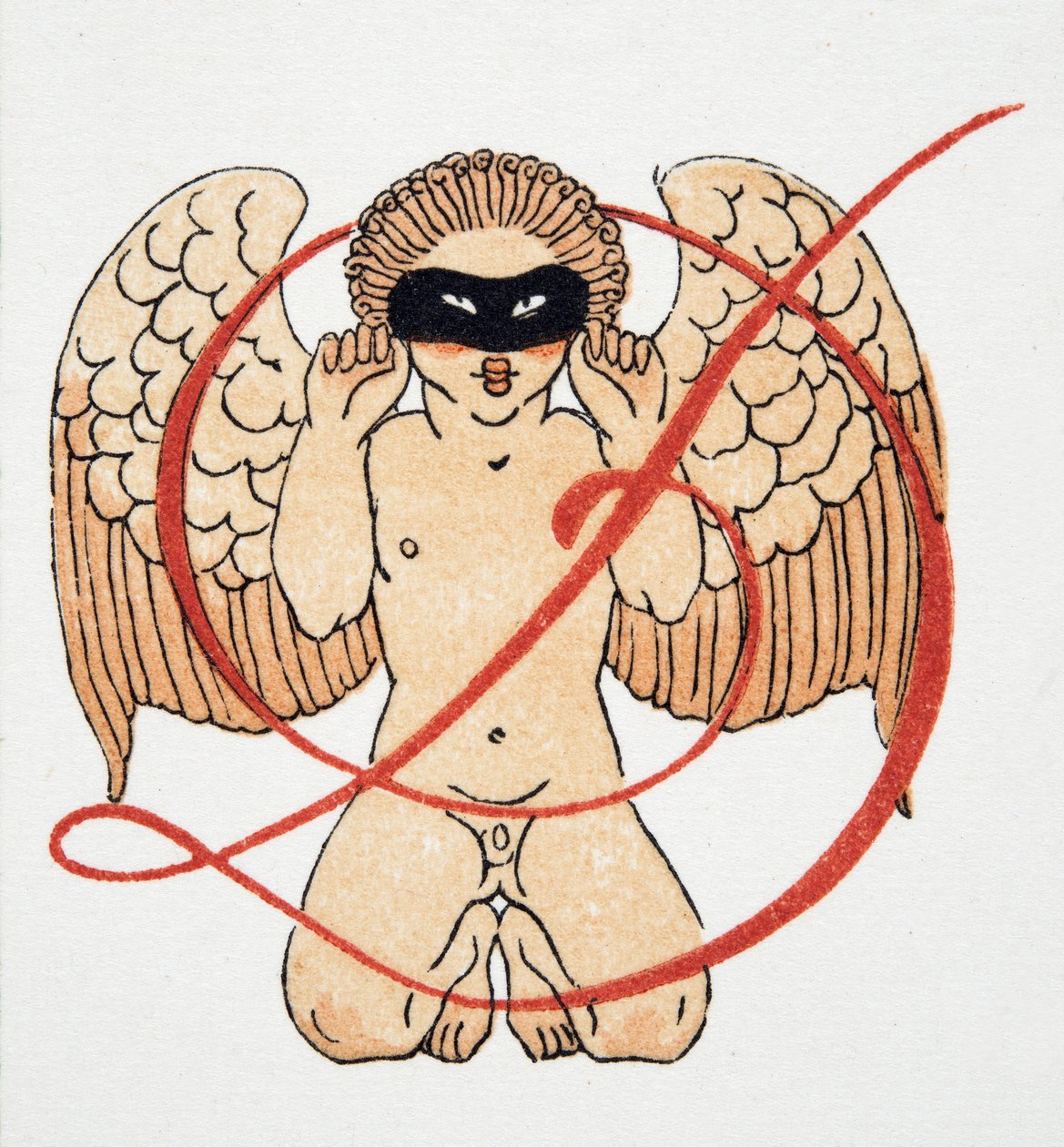 Cupid, pub. 1922 (stensiltrykk) av Francois Louis Schmied