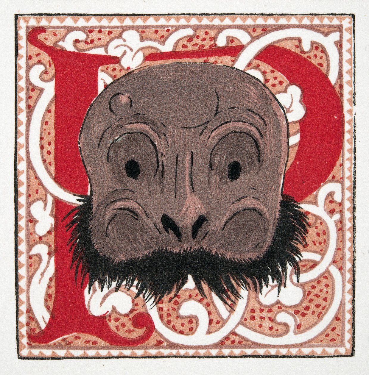 FaceMask, pub. 1922 (stensiltrykk) av Francois Louis Schmied