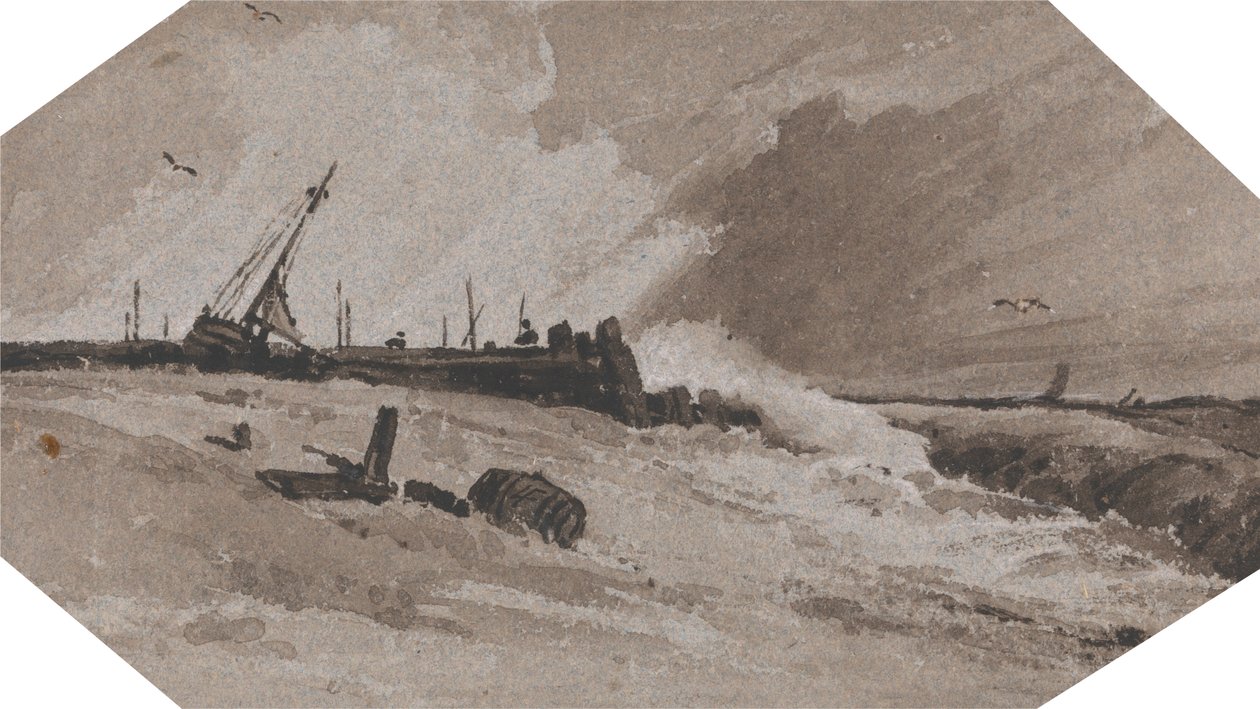 Kai i en storm av Francois Louis Thomas Francia