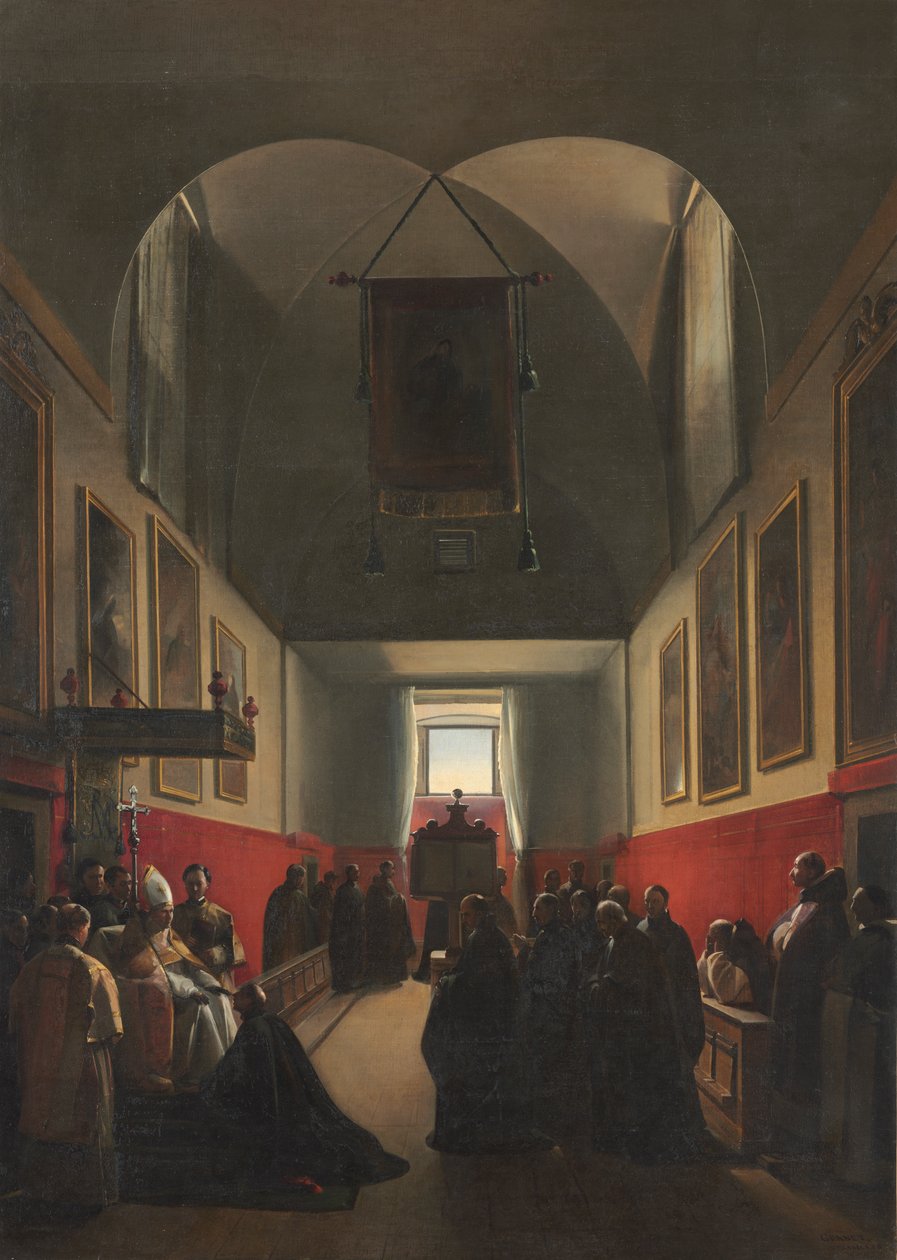 Hyllest til en biskop av Francois Marius Granet