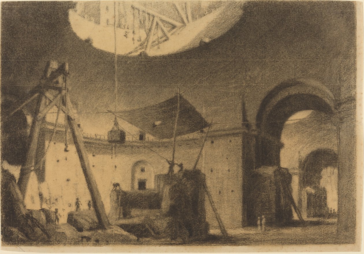 Reparasjon av en dome av Francois Marius Granet