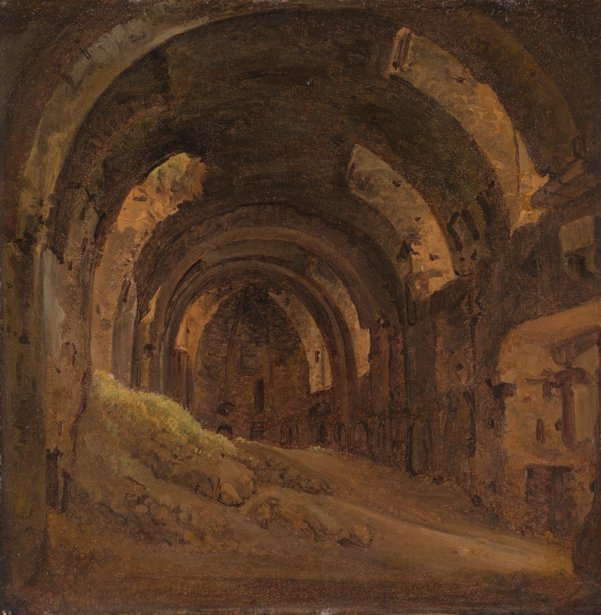 Hvelvet interiør. av Francois Marius Granet