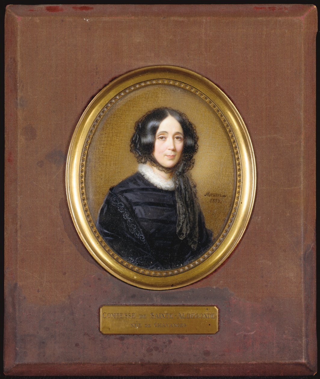 Miniatyr av Comtesse de Sainte-Aldegonde av Francois Meuret