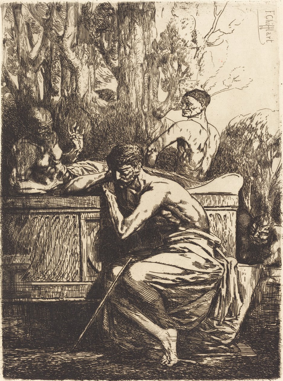 Meditasjon av Francois Nicolas Chifflart