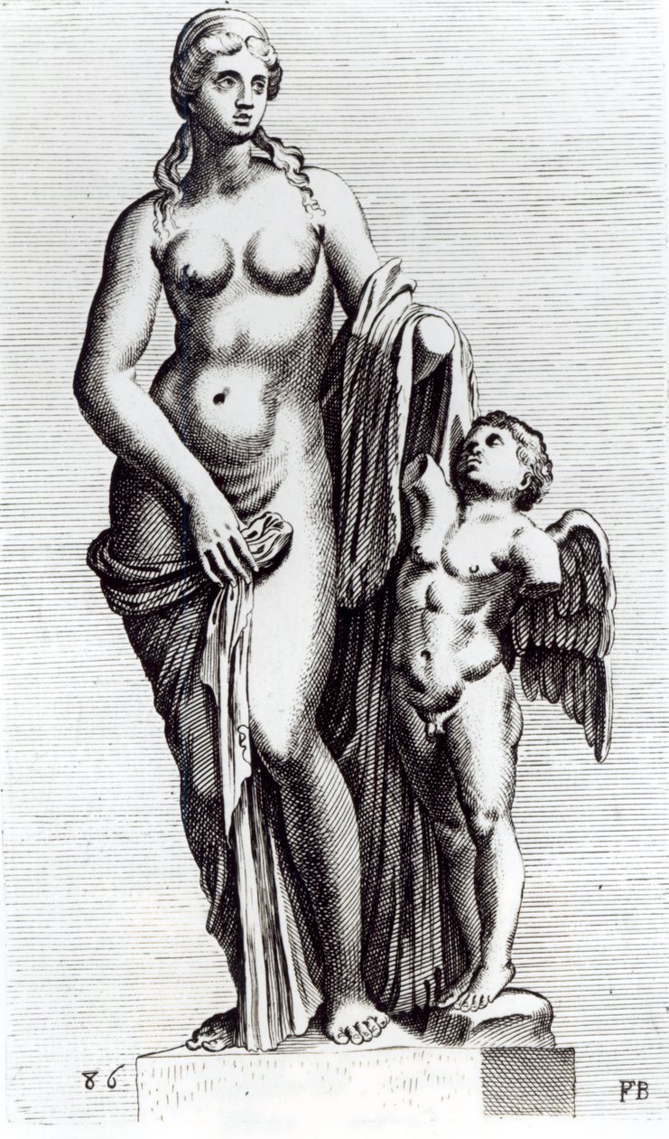 Heavenly Venus, ca. 1653 (etsing) (bw-bilde) av Francois Perrier