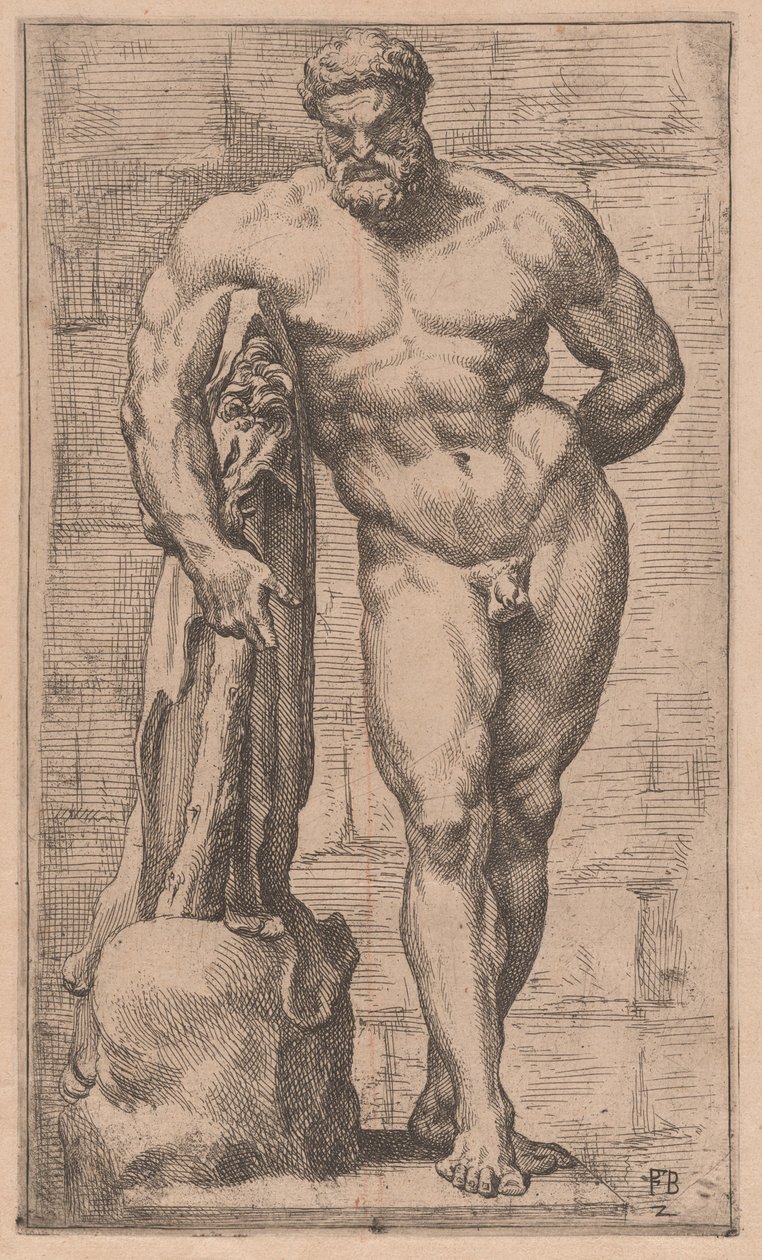 Farnese Hercules, sett forfra [plate 2] av Francois Perrier