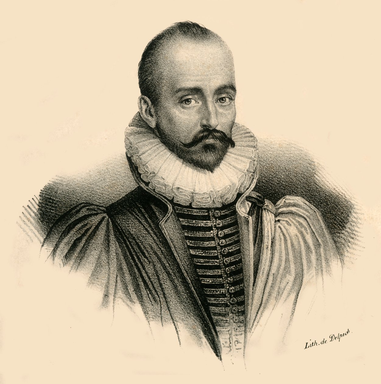 E-post. de Montaigne, 1533-1592, c1830. av Francois Seraphin Delpech