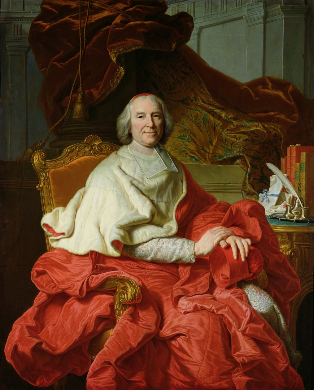 Andre Hercule de Fleury (1653-1743) 1728 av Francois Stiemart