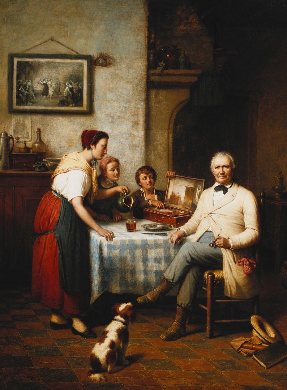 Kunstnerens lunsj, 1878 av Francois Verheyden
