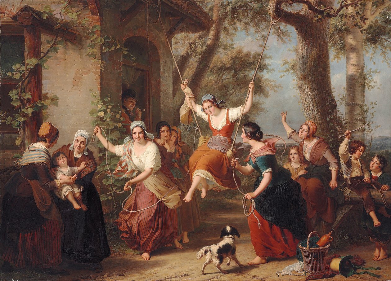The Swing, 1848 av Francois Verheyden