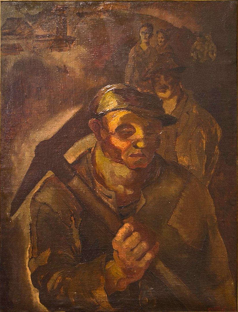 Hassel gruvearbeider av Franjo Golob
