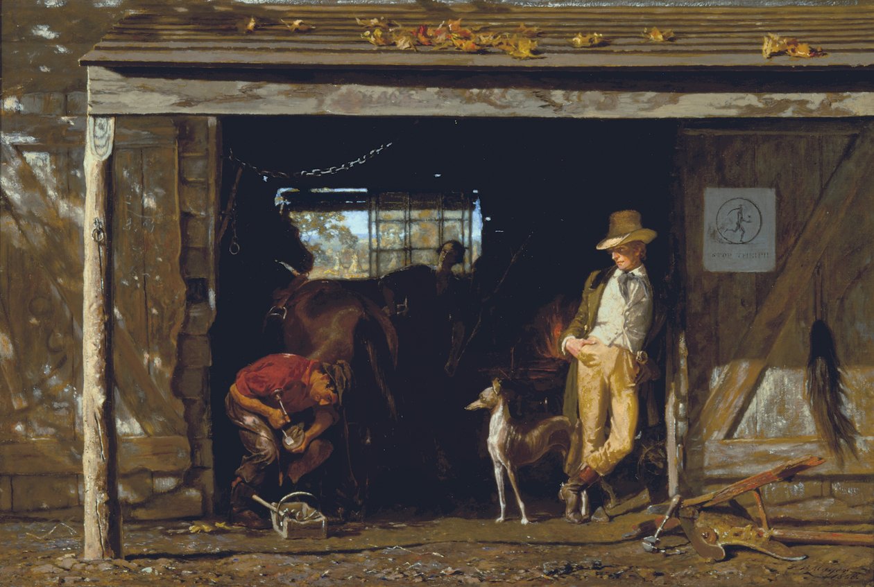 Fritid og arbeid, 1858 av Frank Blackwell Mayer