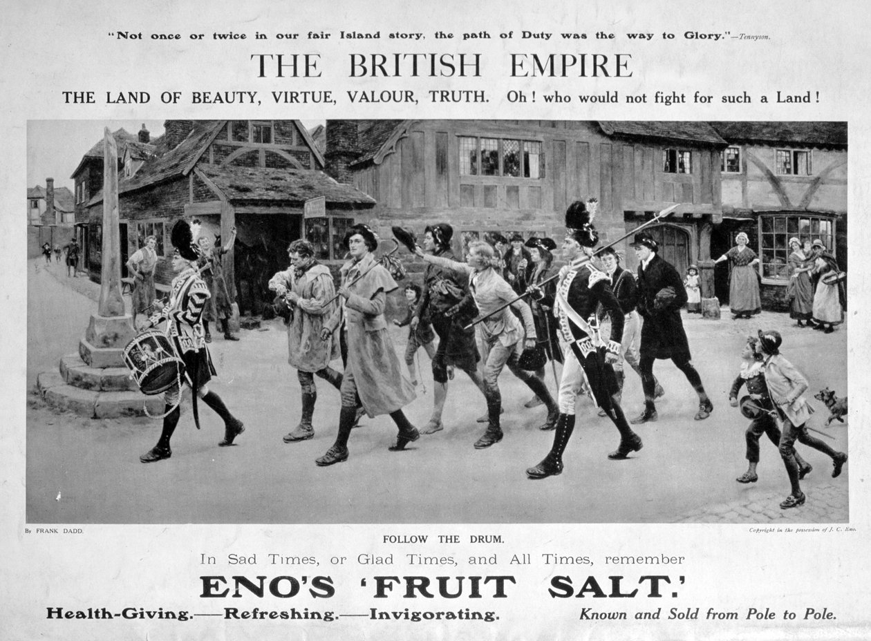 Enos fruktsalt-annonse, 1914. av Frank Dadd