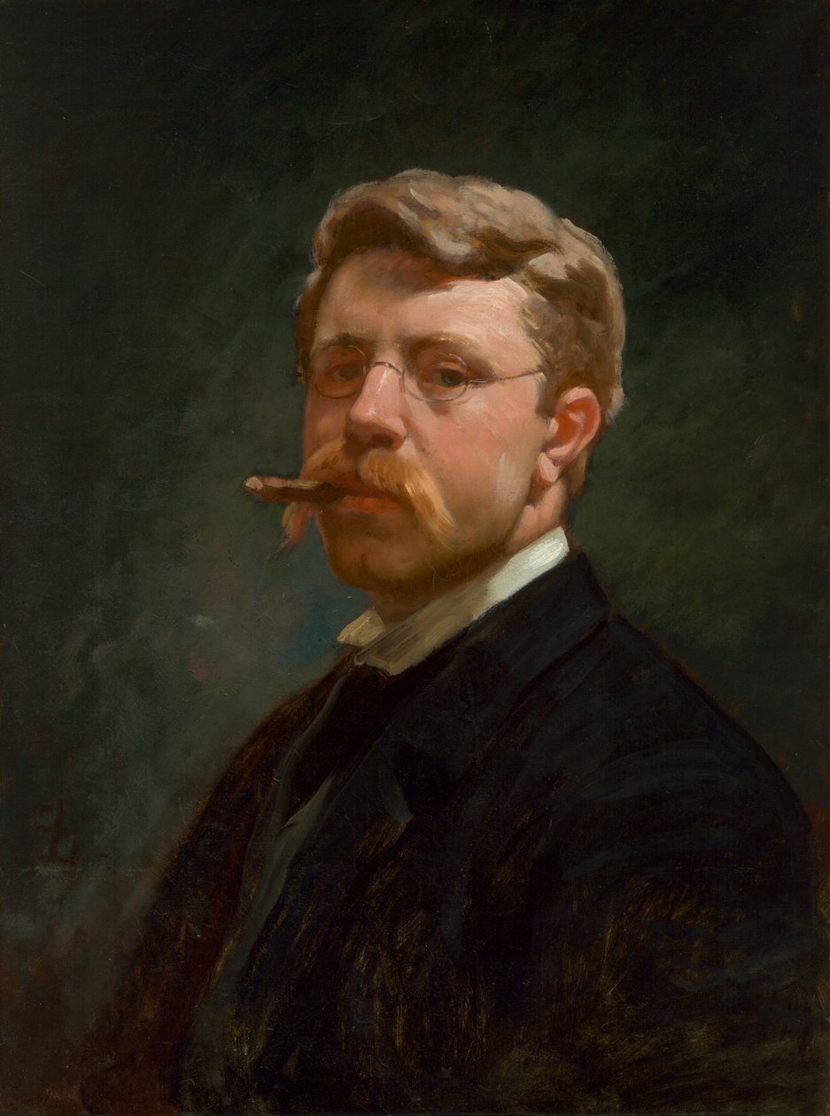 Frank Duveneck selvportrett, ca. 1890. av Frank Duveneck
