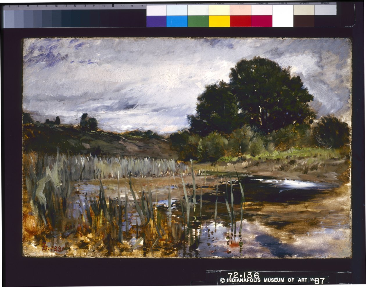 Polling Landscape (olje på lerret) av Frank Duveneck