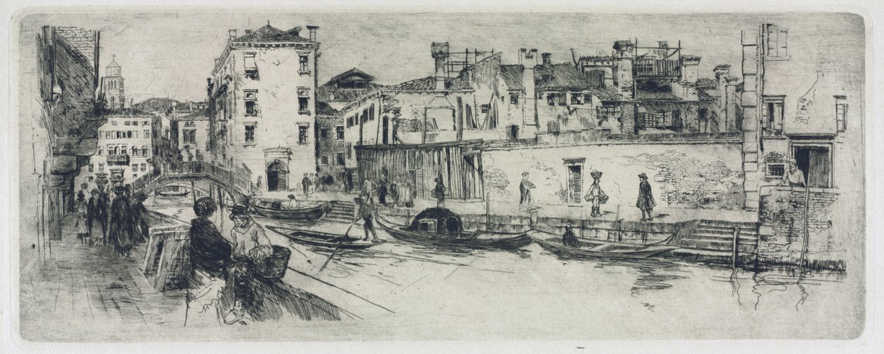 San Trovasso-kanalen, Venezia, 1883. av Frank Duveneck