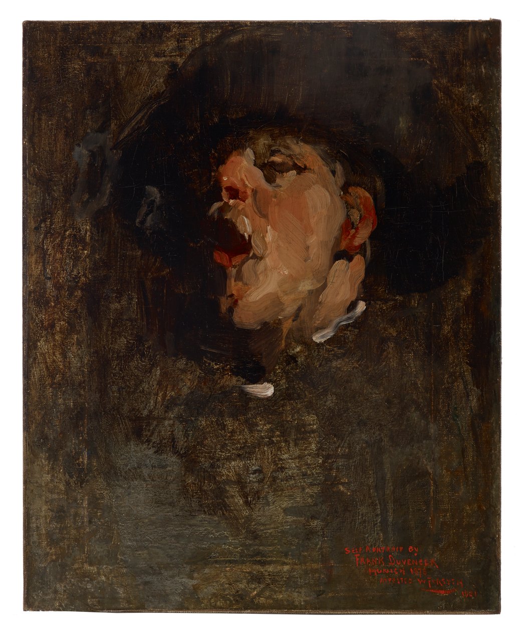 Selvportrett av Frank Duveneck