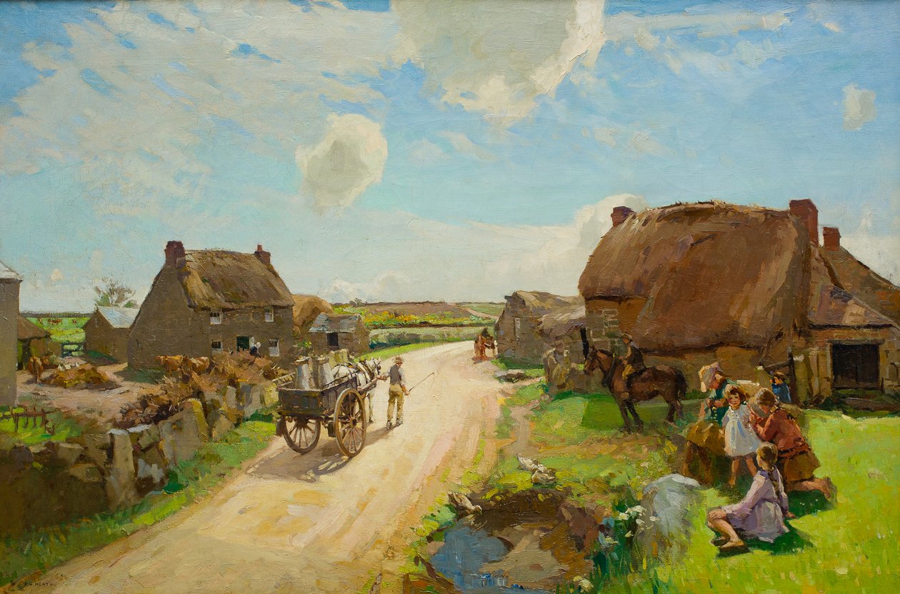 Melkevognen, ca. 1920 av Frank Gascoigne Heath