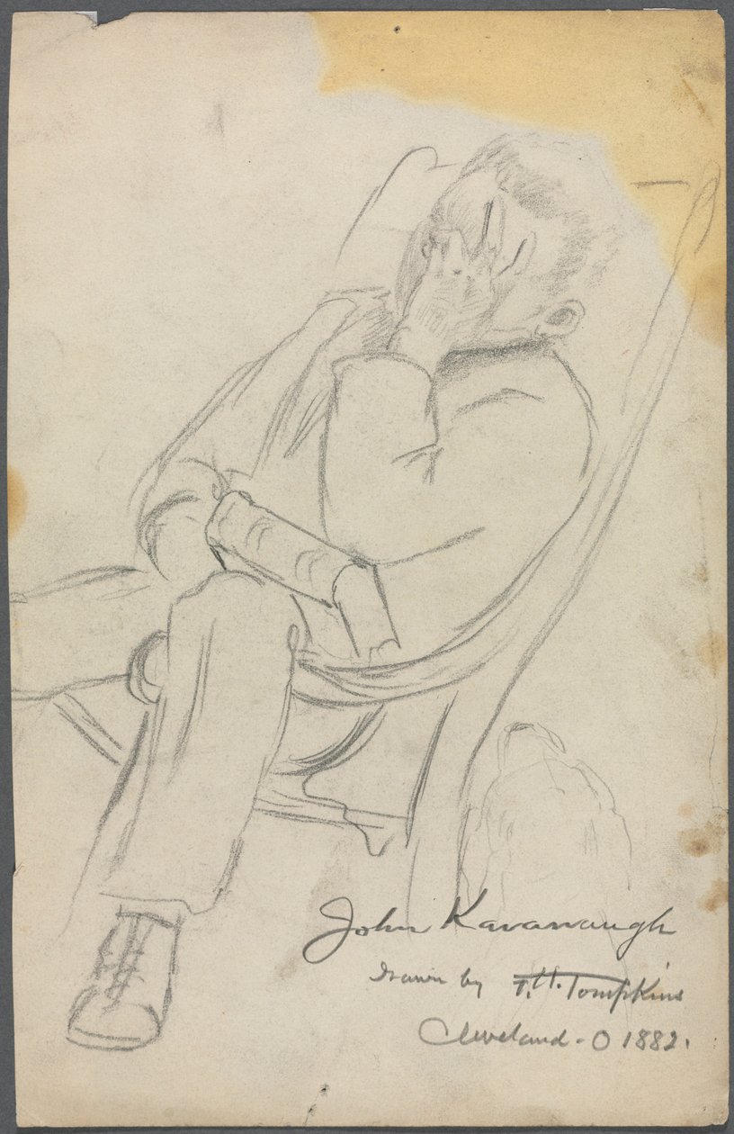 Skisse av John Kavanaugh, 1882. av Frank H. Tompkins