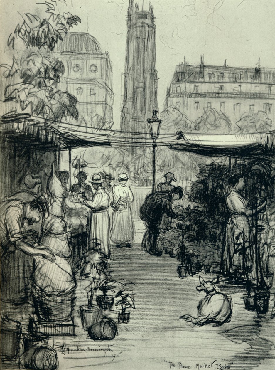 Blomstermarkedet, 1915 av Frank Milton Armington