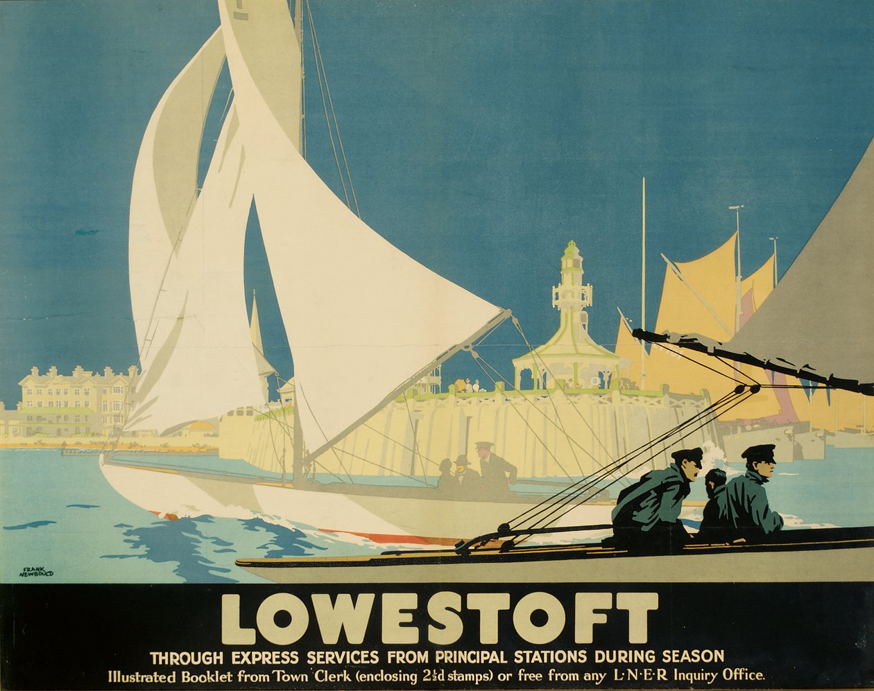 Lowestoft (farge litho) av Frank Newbould